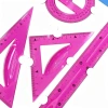 Venta directa de fábrica conjunto de cuatro piezas PVC soft sleeve rule triangular rule straight transferer en stock logotipo impreso texto de talento Application Scenario